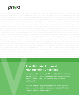 The Ultimate Proposal Management Checklist GRAPHIC